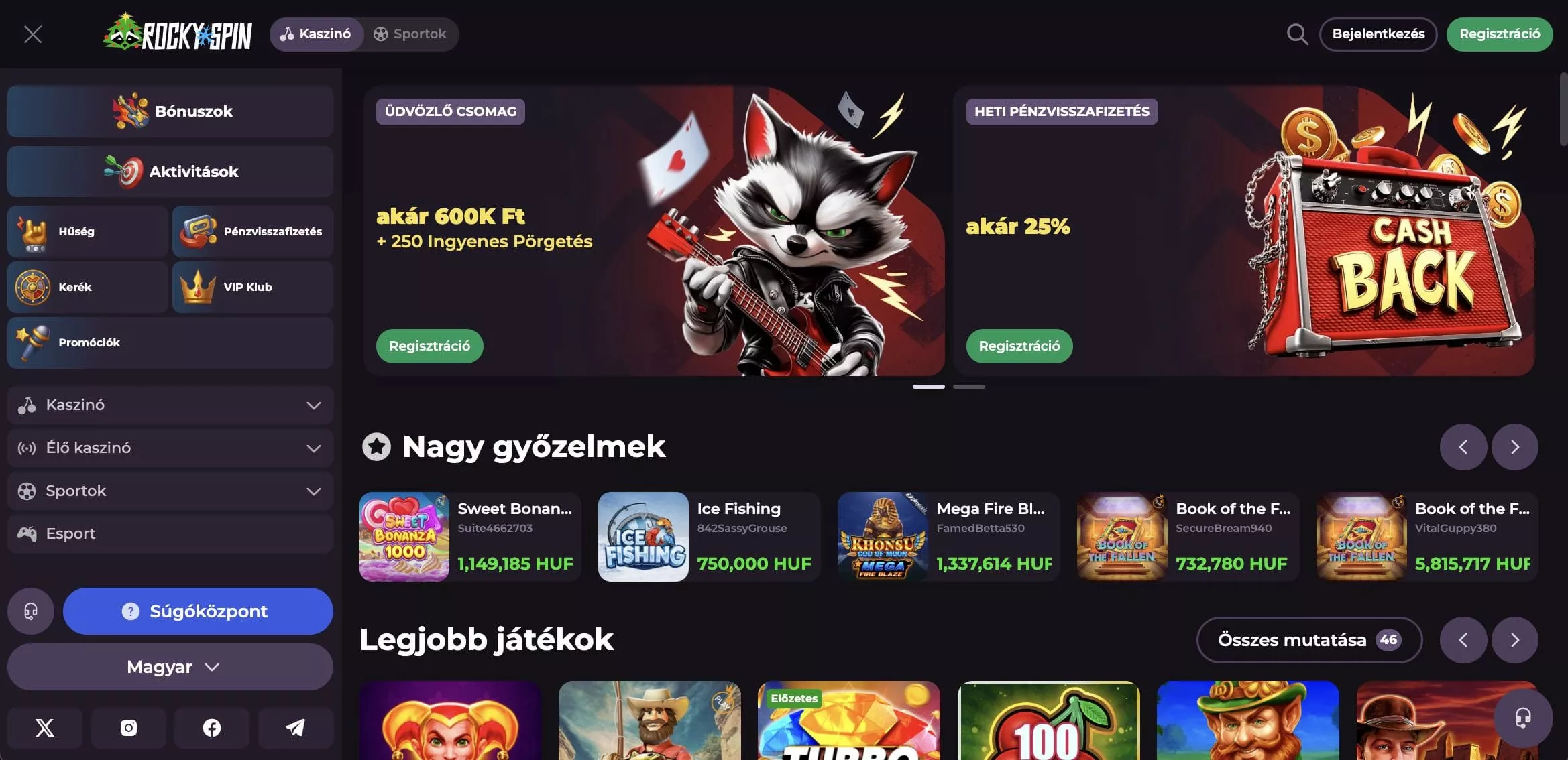 VEDD ÁT BÓNUSZT - RockySpin bónuszok - Rocky Spin | 6